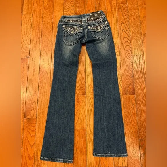 Miss Me Women's Boot Cut Premium Jeans Size 25 Embellished Pockets JP6075B - Picture 9 of 10
